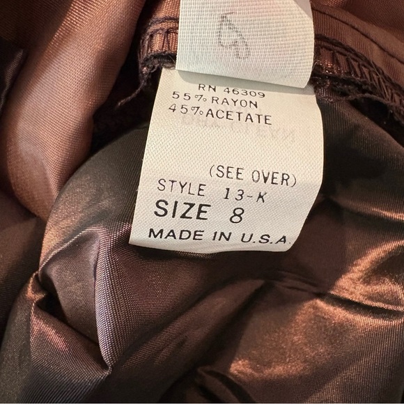 Vintage Y2K Iridescent Brown Ball Gown Maxi Skirt - Picture 7 of 7